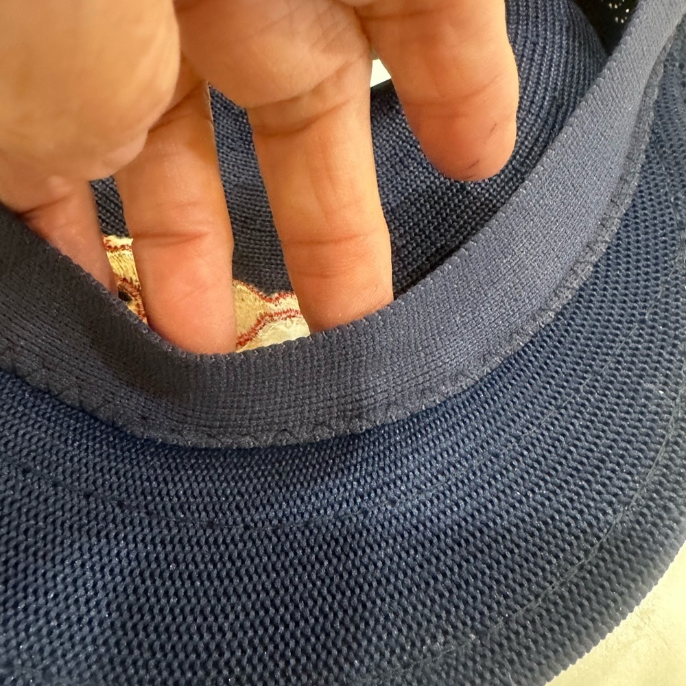 NWT Kangol 504 Ventair Mesh Cap XL Navy Blue SMU/Ford Mustangs Horse Logo - Picture 8 of 9